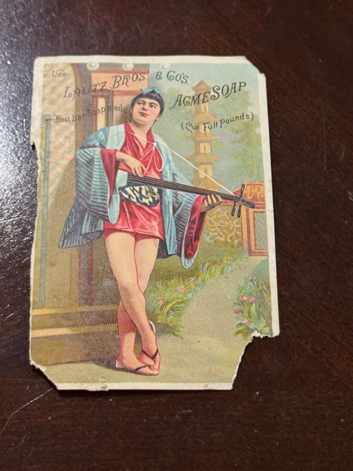 D-048 Antique Lautz Bros Pure Healthy Acme Soaps Ad Victorian Trade Card