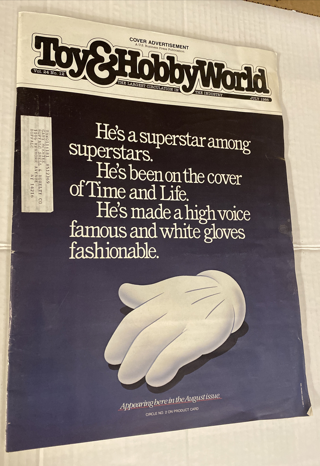 VTG 1980s Toy Hobby Wrld Trade Magazine Mickey Cover NES AD 1986