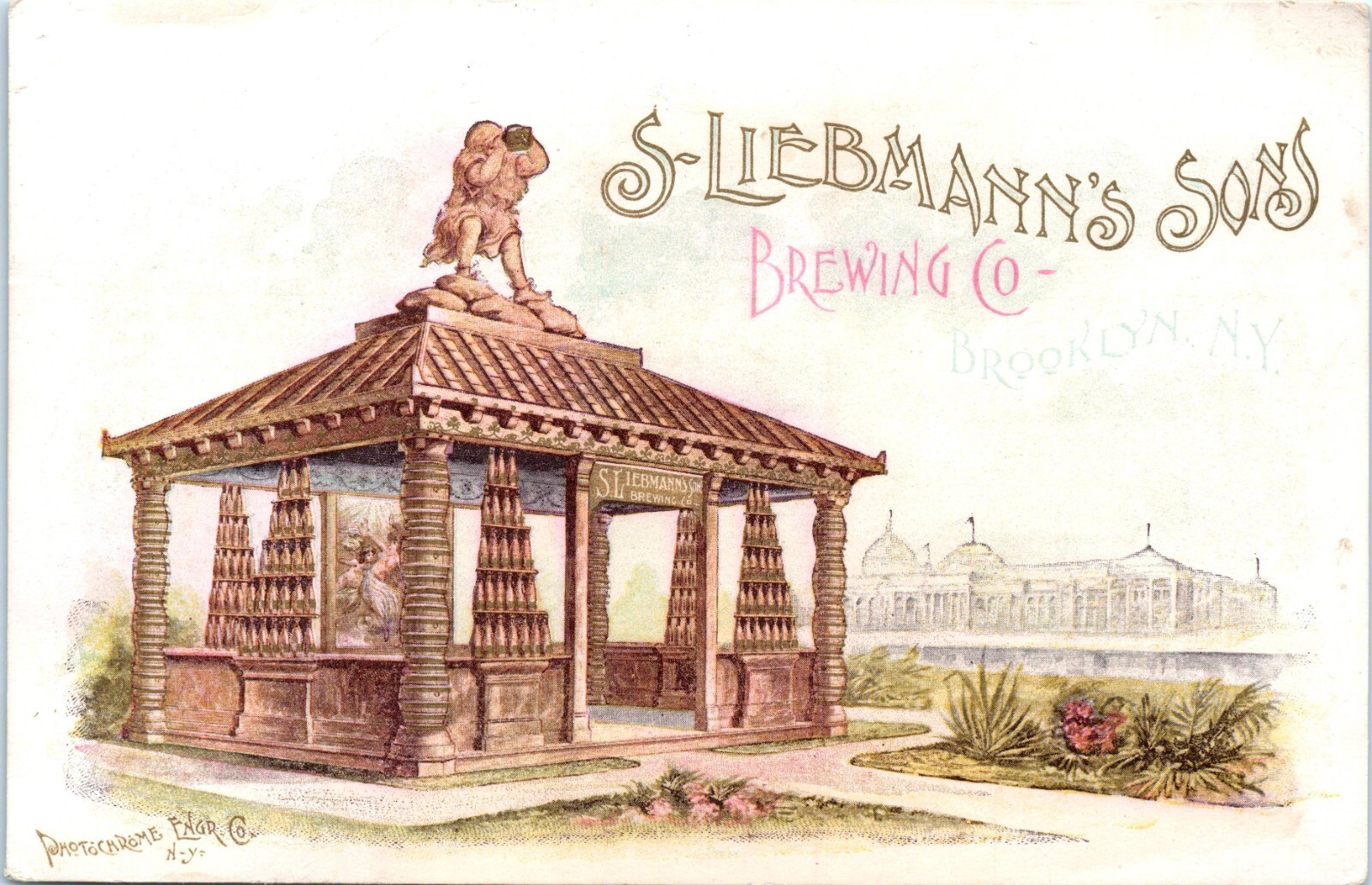 S. Liebmann’s Sons Brewing Co. Trade Card Rheingold Beer Brooklyn, NY
