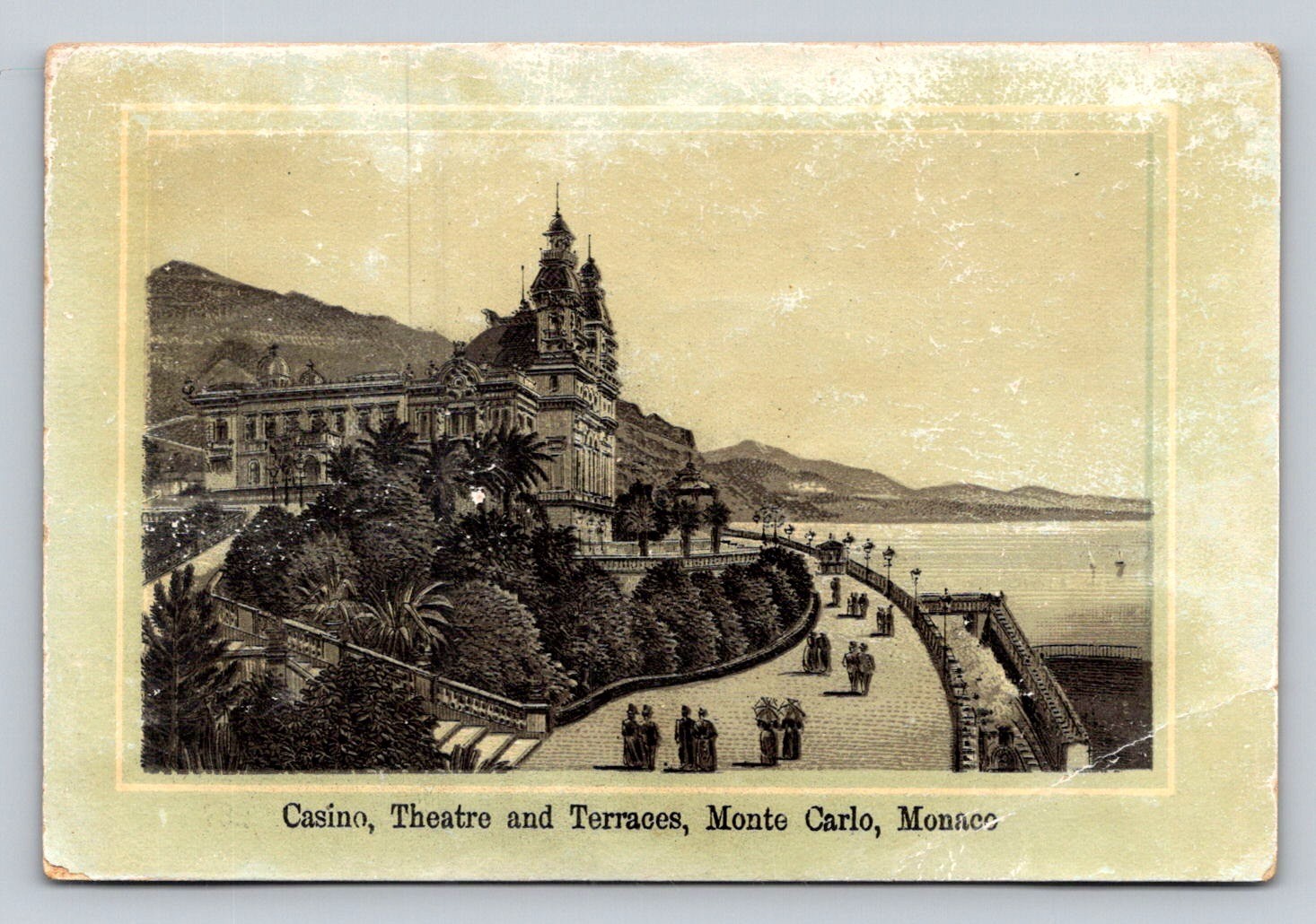 Casino Theatre Terraces Monte Carlo Monaco Jersey Coffee Trade Card P826