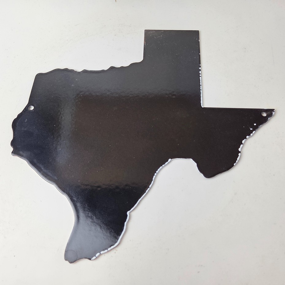Vintage Texas Flag Sign – USA Gas Service Station Pump Plate Porcelain Sign