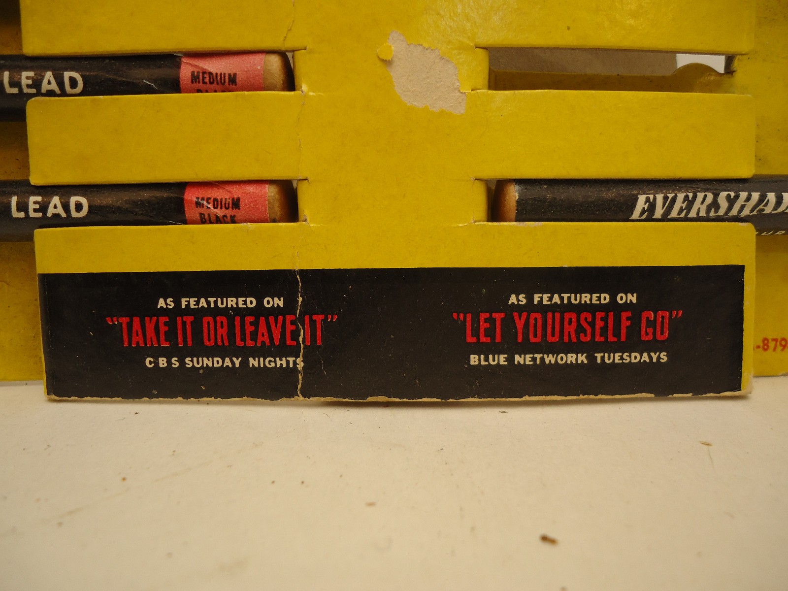 Vintage 1940’s Eversharp Pencil Red Top Lead 10 Cents Advertising Store Display