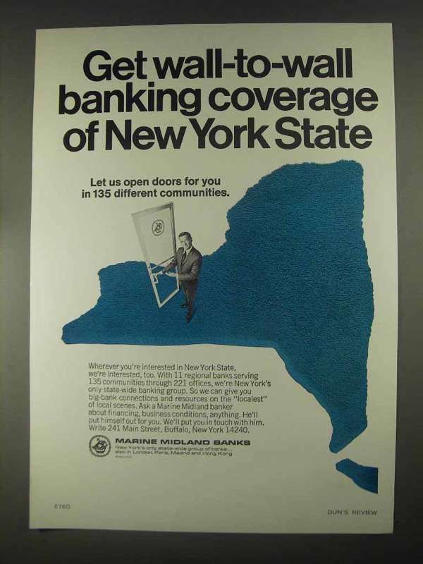 1967 Marine Midland Banks Ad – Open Doors for You