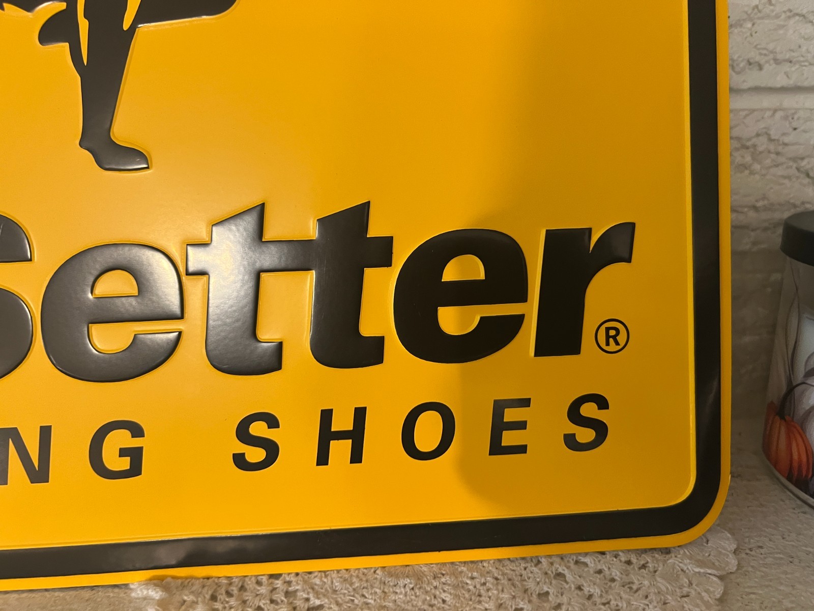 Red Wing Shoes Irish Setter Work Wear Boots Metal Store Dealer Display Sign
