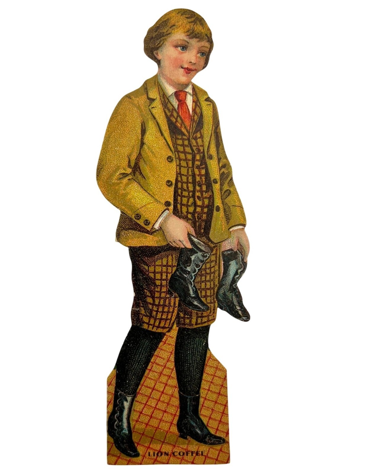 LION COFFEE Antique Victorian Trade Card Die-Cut Paper Doll – The Shoemaker