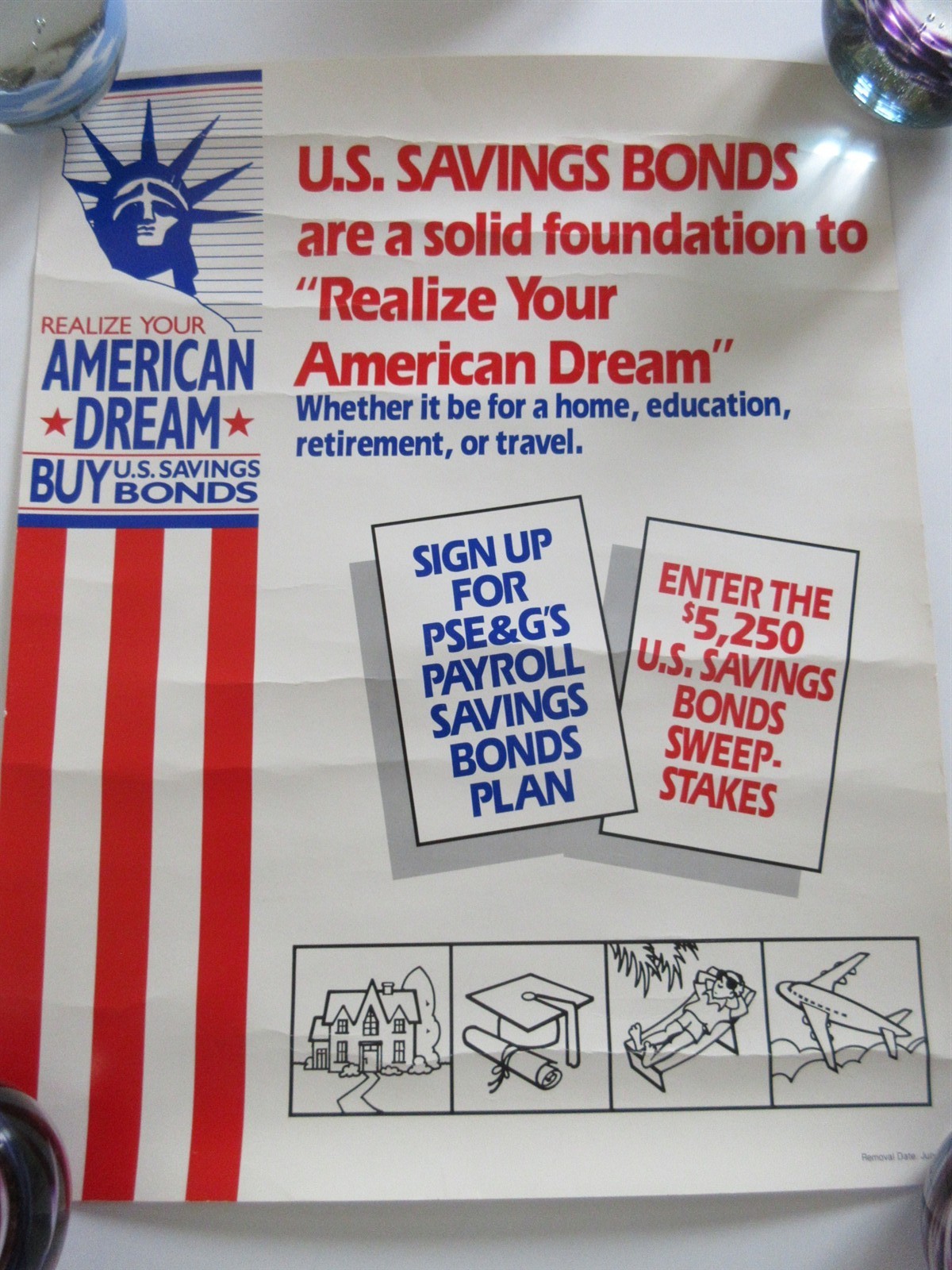1980’s U.S. Savings Bonds – PSE&G Payroll Savings Plan mini poster 11″ x 14″