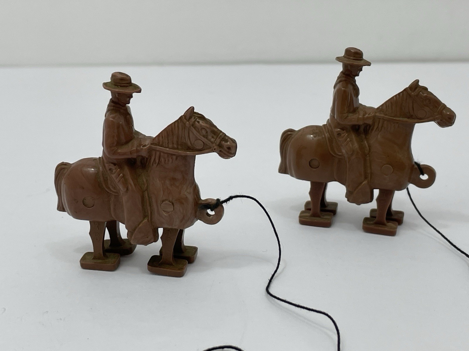 4 VTG 1959 Nabisco Wheat Honey’s Cowboy Riding Horse Ramp Walker 2” Toy Plastic