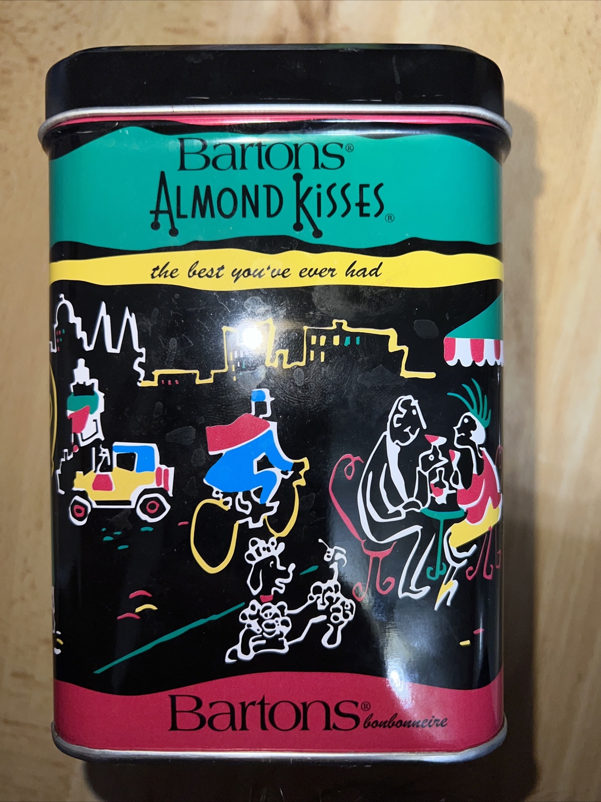 Vintage Barton’s Almond Kisses metal Tin EMPTY Amazing Condition