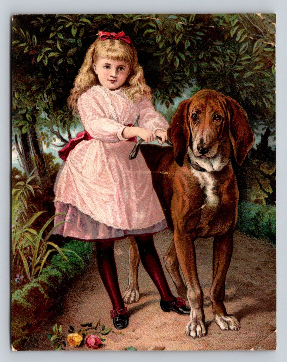 Dr Jaynes Tonic Vermifuge Girl Dog He Wont ?Hurt You Trumbull Richardson P824