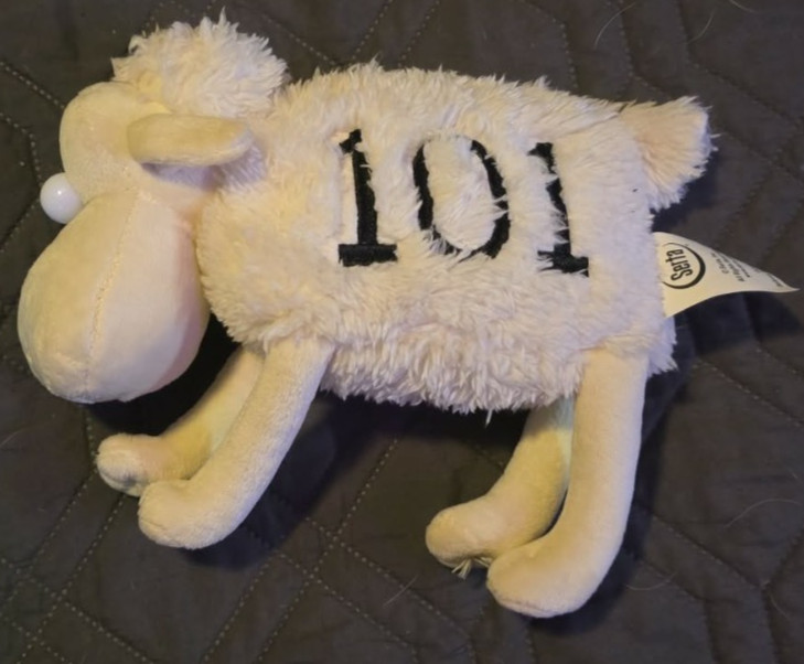 Serta Sleep Number Sheep Lamb Number 101 Stuffed Plush Animal 8″ White 2018 Toy