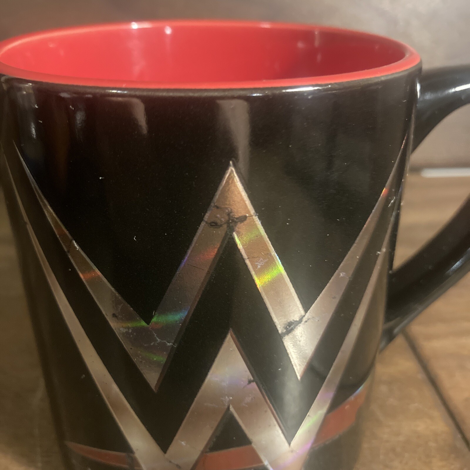 WWE Wresting 2018 Ceramic Coffee Mug Logo – Red Black Silver