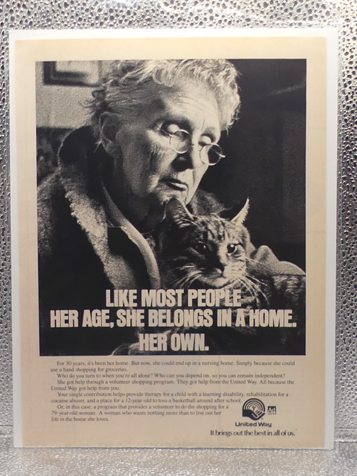 VTG United Way Volunteer Shopping Programs 1990 Print Advertising Full Page Ad