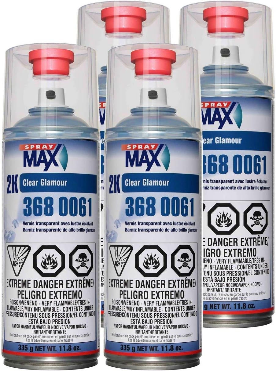 USC 2K High Gloss Clearcoat Aerosol (4 PACK)
