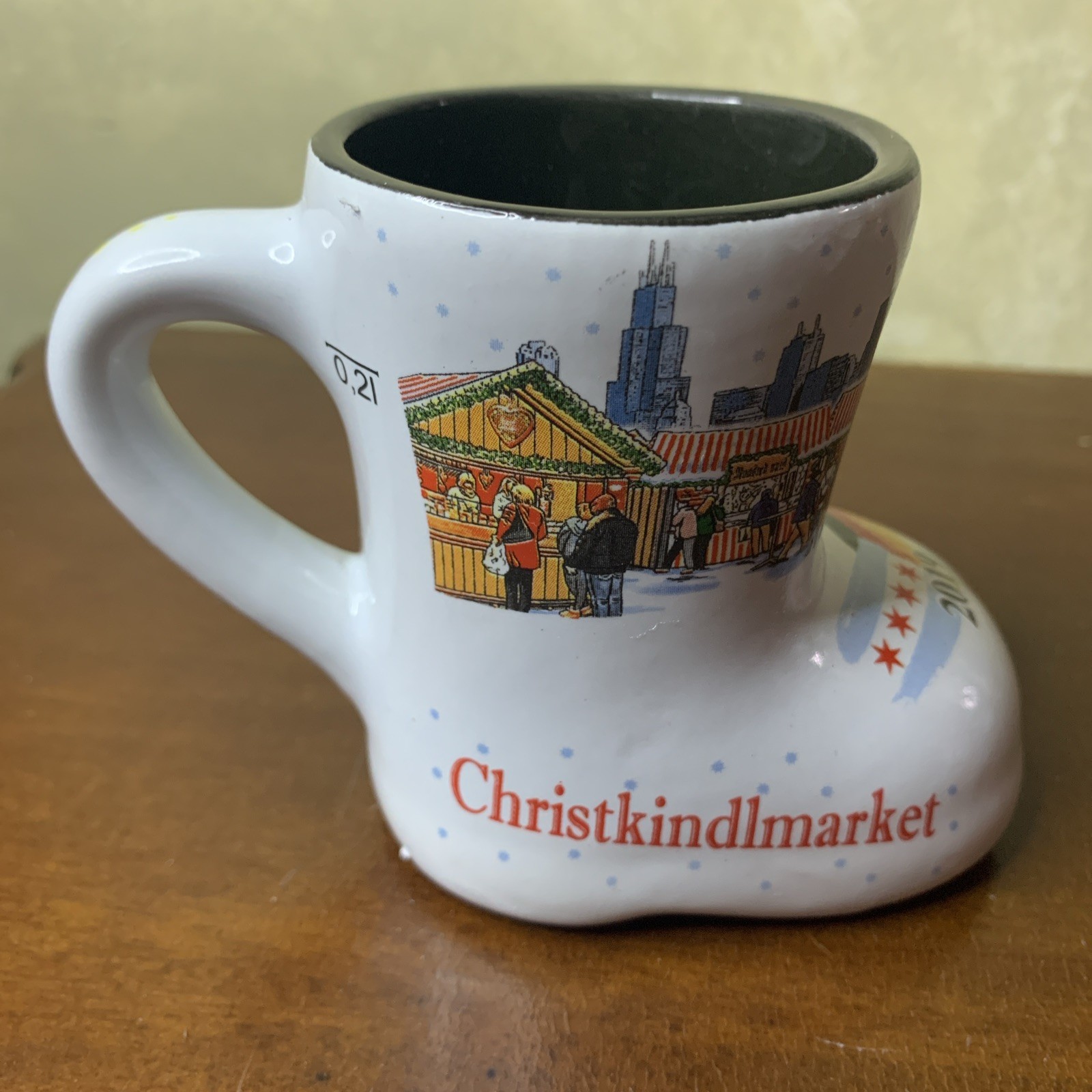 2019 Christkindlmarket Chicago Ghihwein german Mini Ceramic Boot Mug Souvenir
