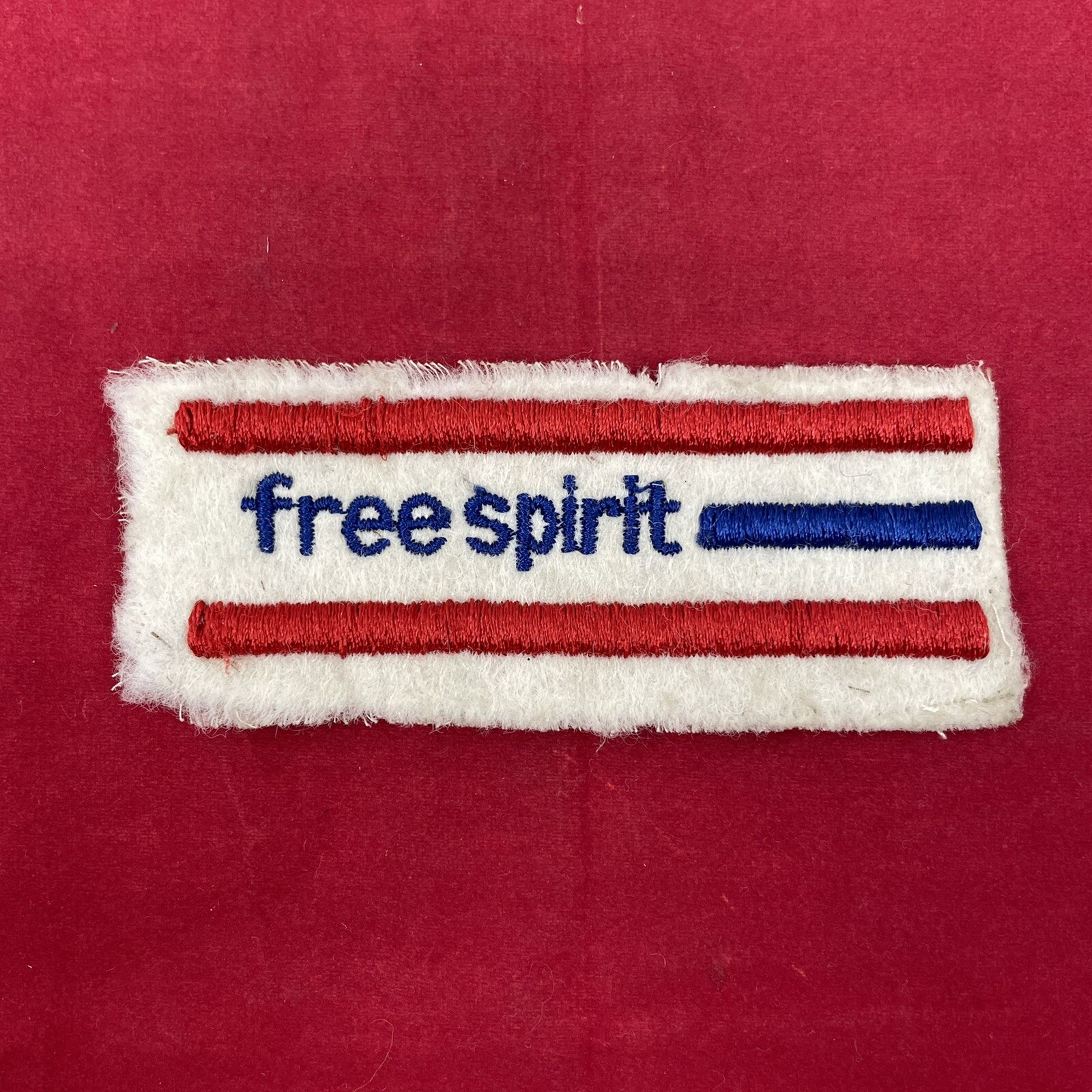 Vintage Free Spirit Bicycles Red White And Blue Patch