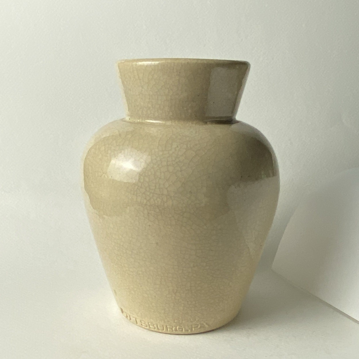 Antique Copenhagen Snuff Stoneware Tobacco Crock Jar Weyman Bros Pittsburgh PA