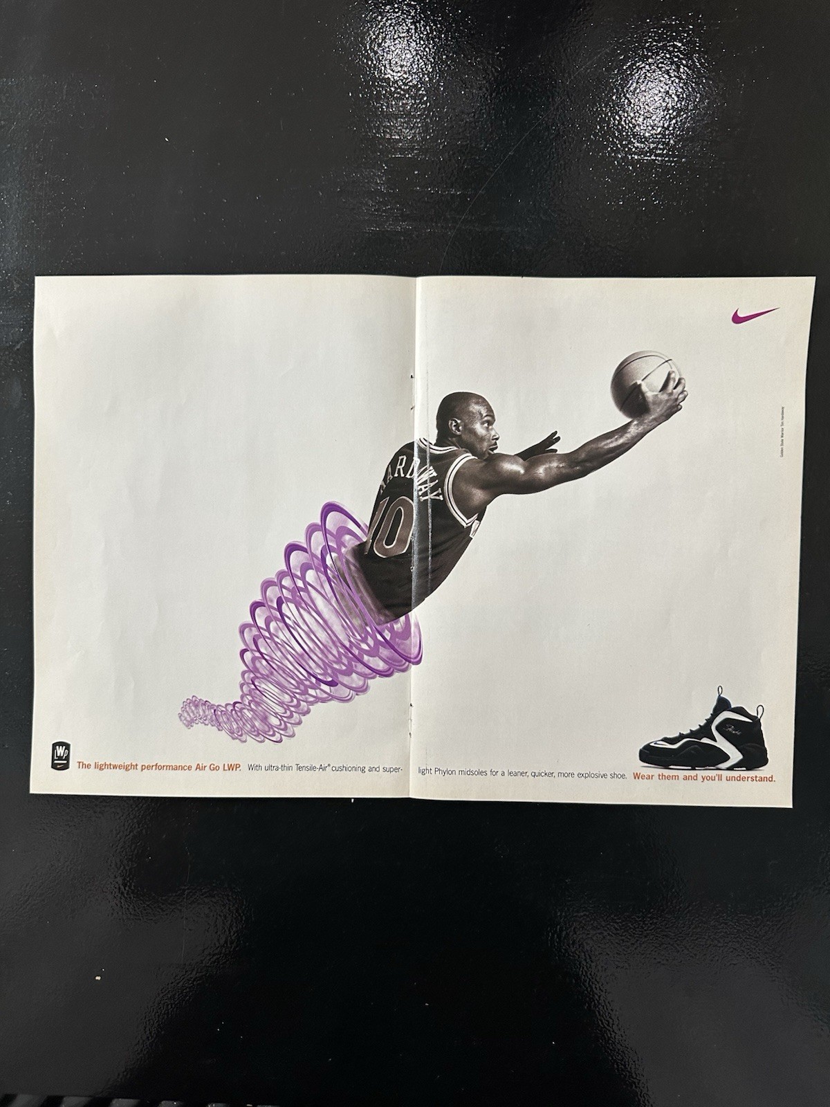1995 NIKE Air Go LWP Tim Hardaway Shoe Print Ad Advertisement NBA Vintage OG