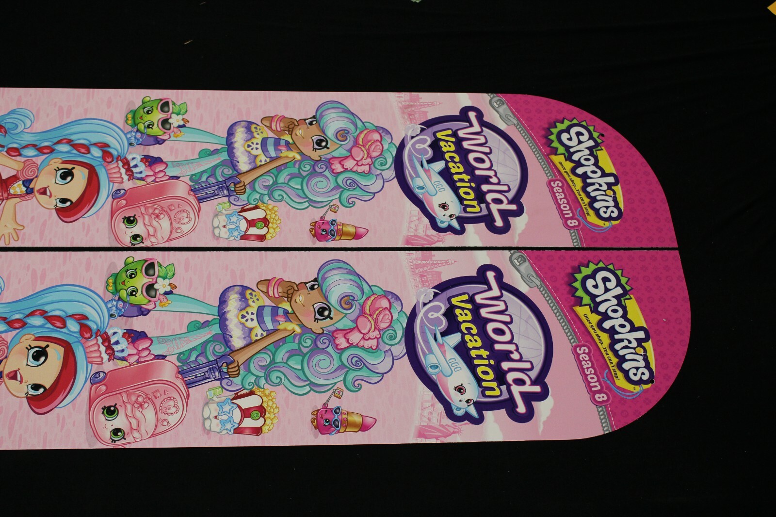 Lot of 2 Toys R Us Geoffrey Retail Sign Store Aisle Display Banner Shopkins Pink