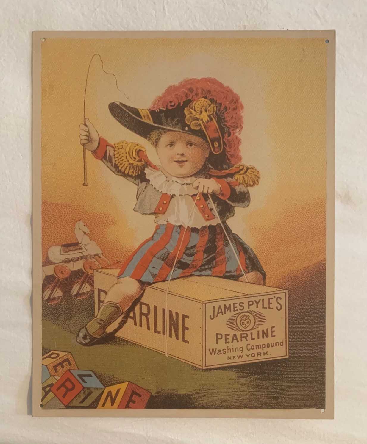 Lot of (6) Vintage Style Advertisement Signs Pearline / Whiteleys / Pinkhams Etc