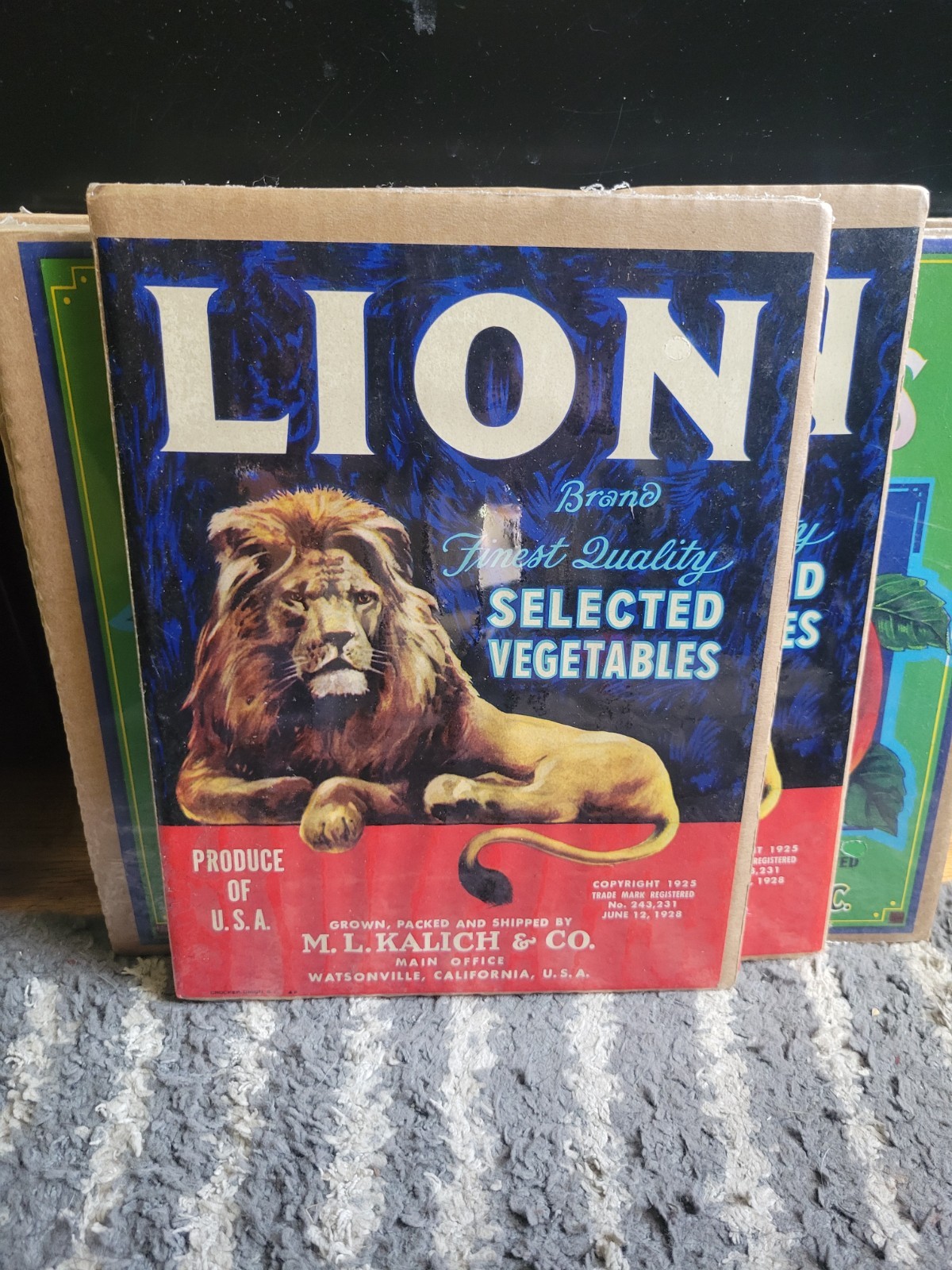 LION Atlanta Crate label Litho between 1910-1945