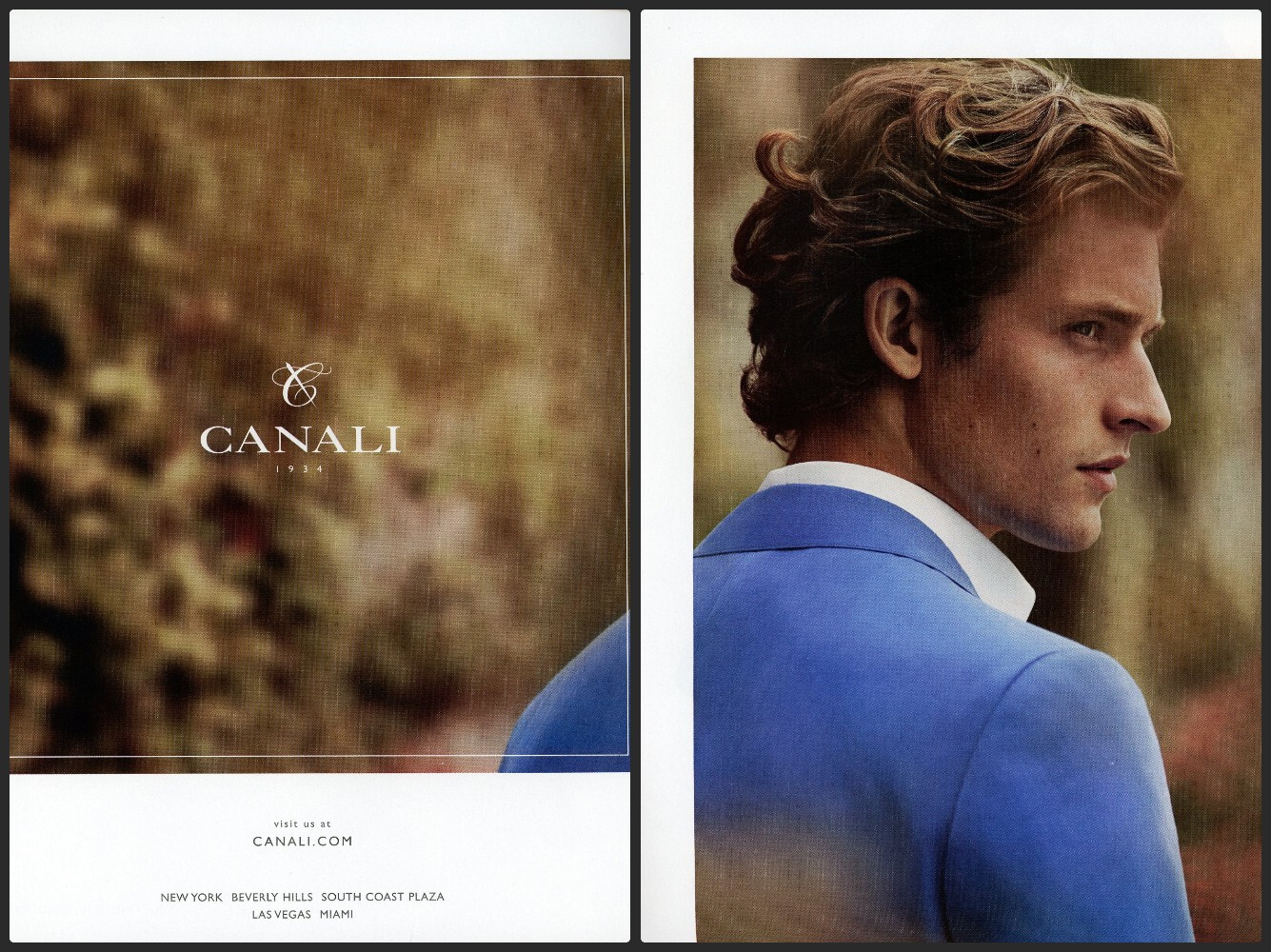 CANALI magazine AD #26 OOP 2014 HANDSOME MALE MODEL WOUTER PEELEN 2 PGS