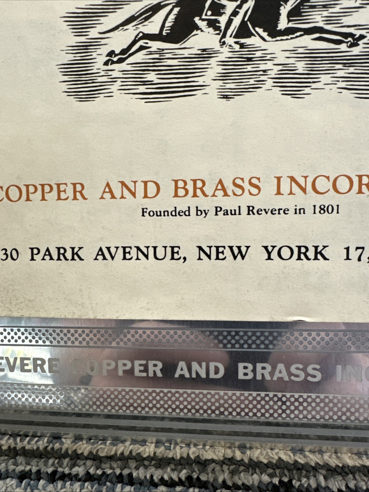 REVERE COPPER & BRASS “ALUMINUM” (three year calendar) SIGN NEW OLD STOCK NOS