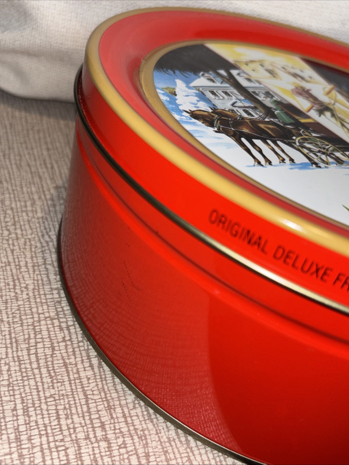 100th Anniversary Collin Street Bakery Fruitcake Tin Empty 1996 Corsicana Texas