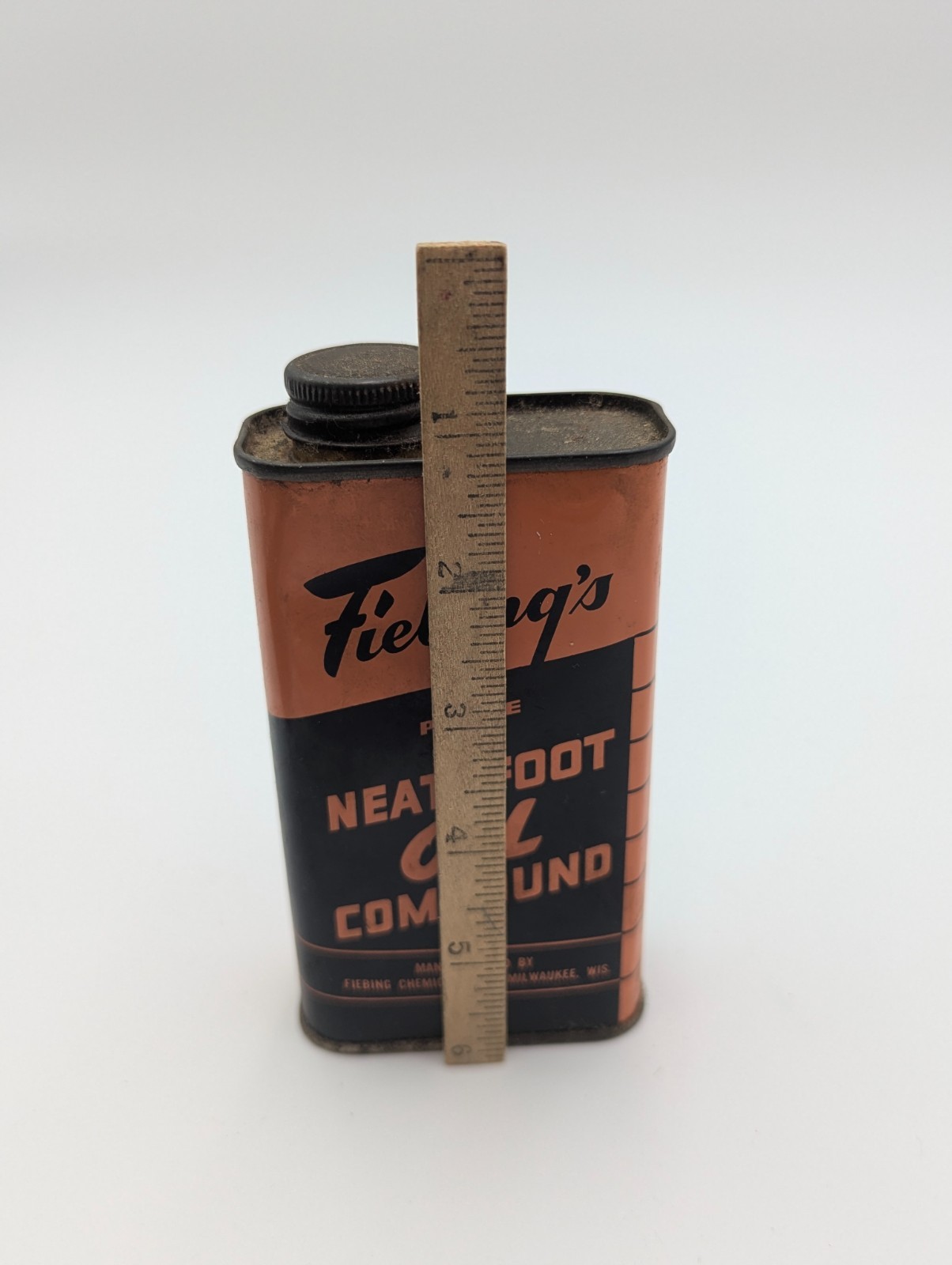 vintage 8 oz FIEBING’S prime neatsfoot oil compound tin