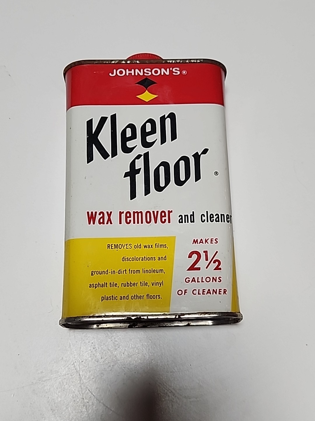 Vtg S.C. Johnson’s Kleen Floor Wax Remover & Cleaner 1 Pint Full Concentrate