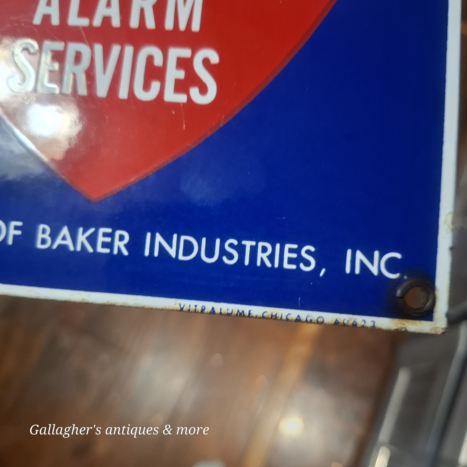 Lot Of 3 Vintage Enameled Porcelain Signs Wells fargo Voltage Fire Hose