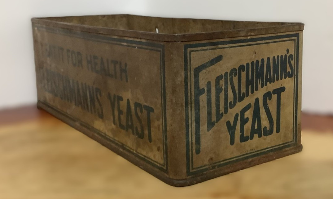 Vintage Fleischmann’s Yeast Wall Hanging Tin Box