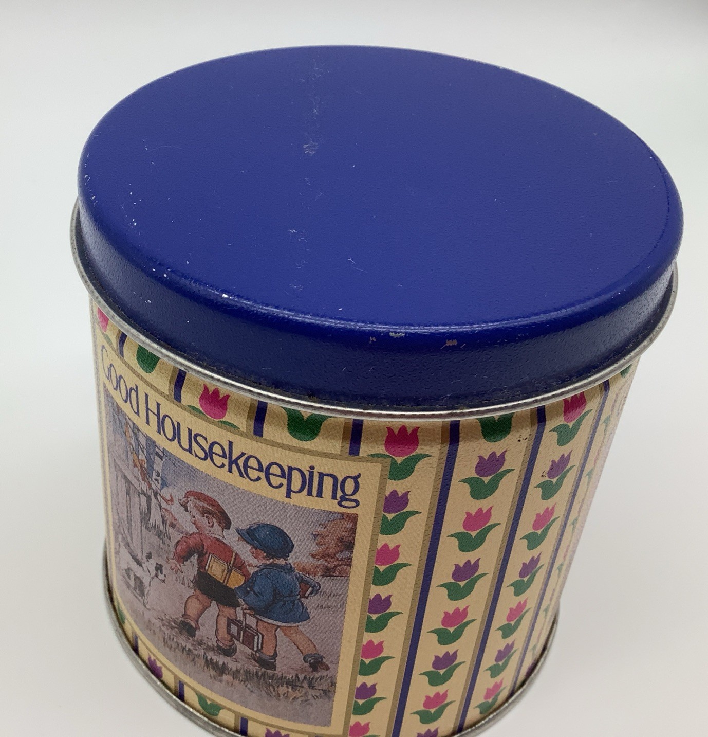 Vintage 1991 Good Housekeeping Tin Hearst Company Olive Storage Box Empty