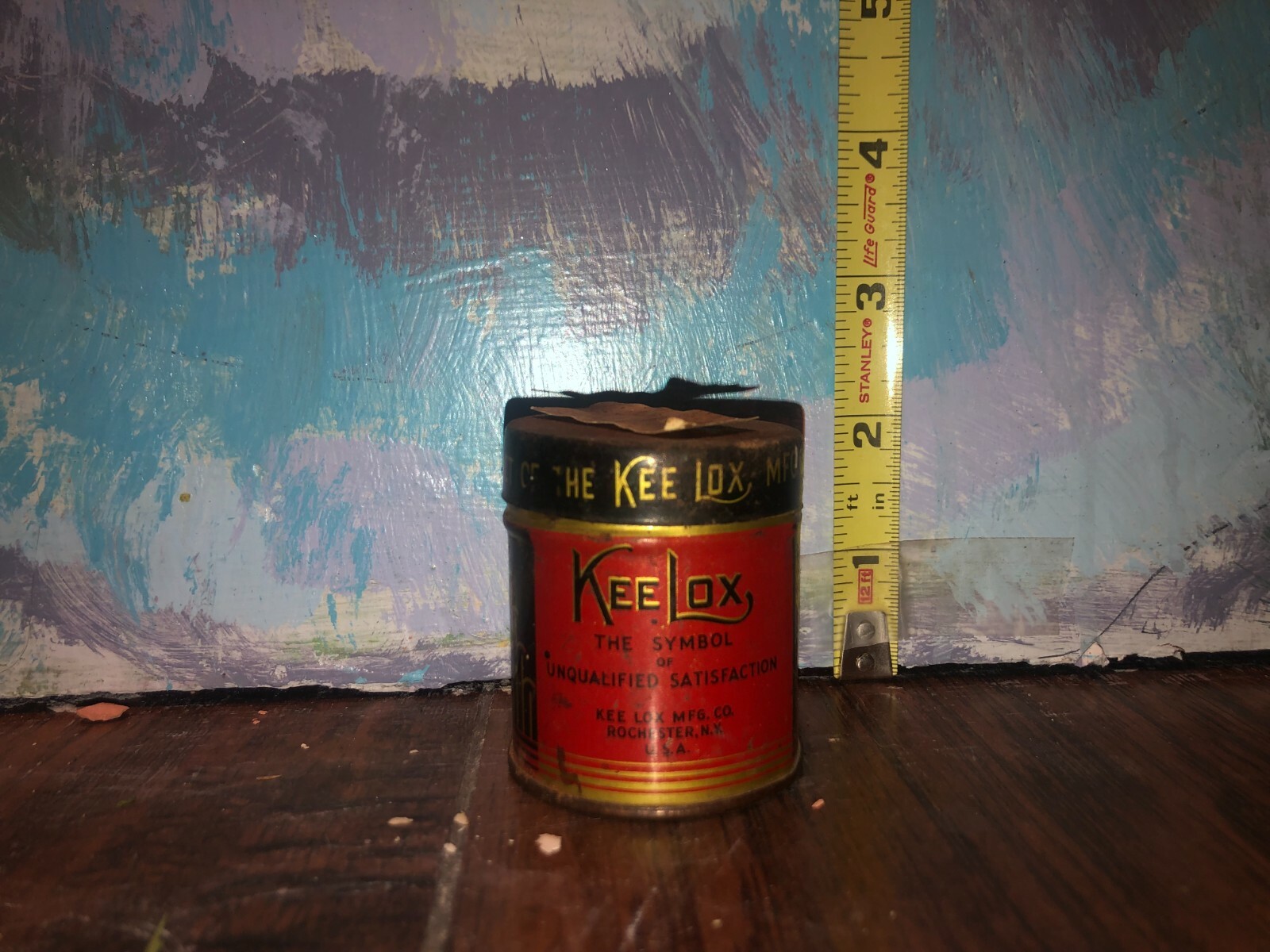 c.1920’s Vintage KEE LOX Typewriter Ribbon Tin – Tall Addressograph-New York