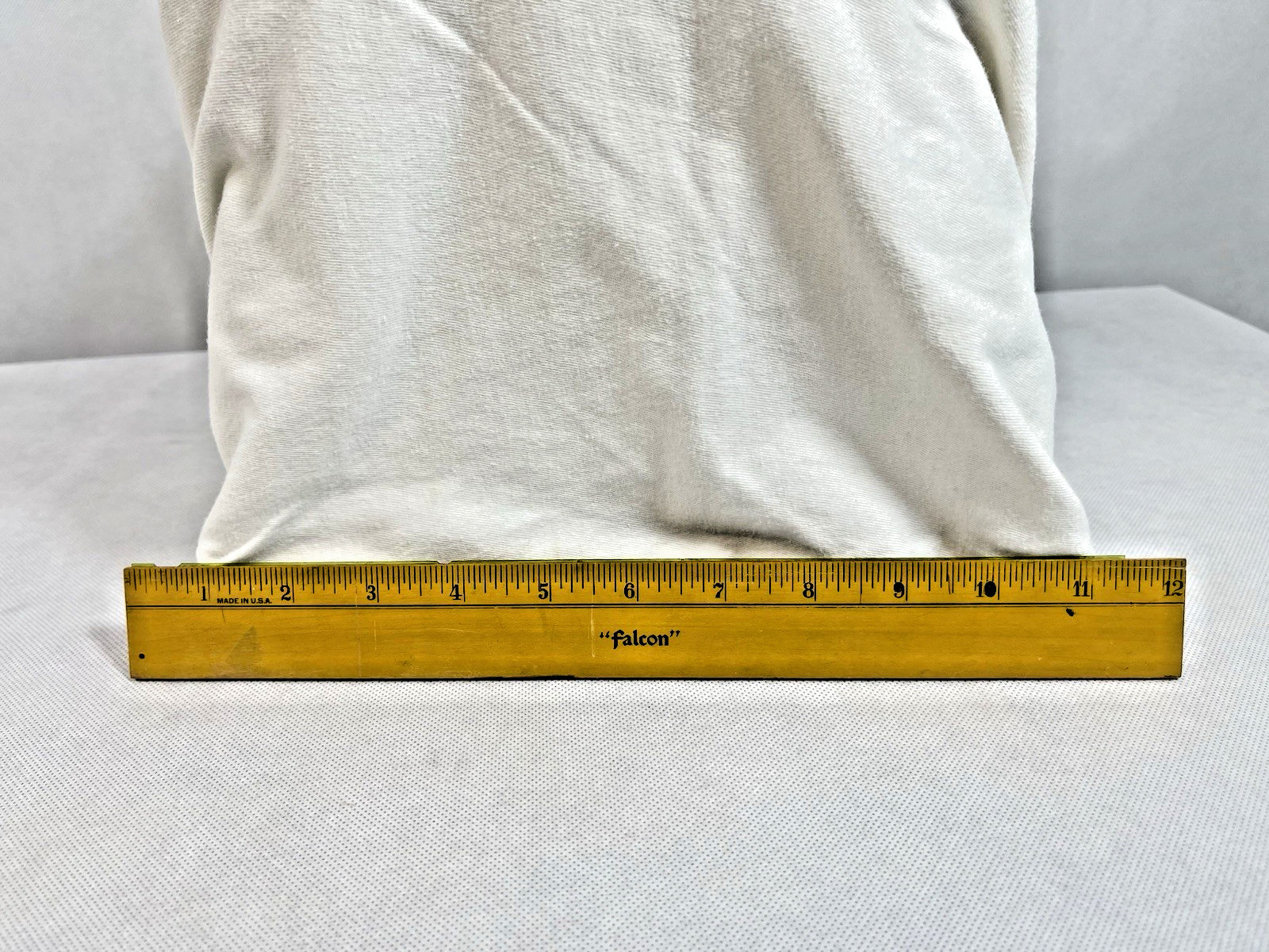 Vintage 12″ falcon Wood Ruler Wooden Rule Damaged Plastic Edge