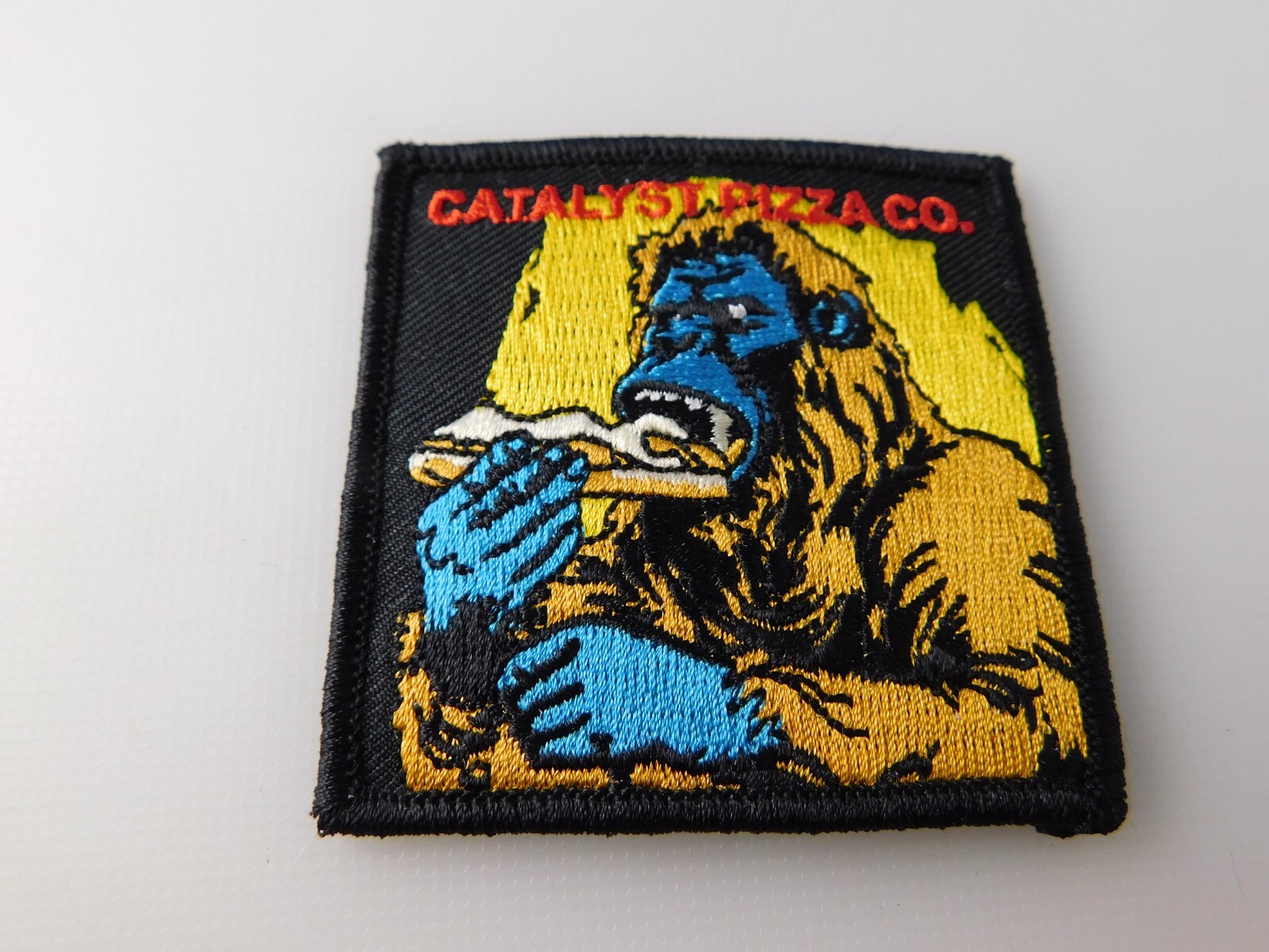 CATALYST PIZZA CO PATCH RESTAURANT ADVERTISING BLUE MONKEY APE