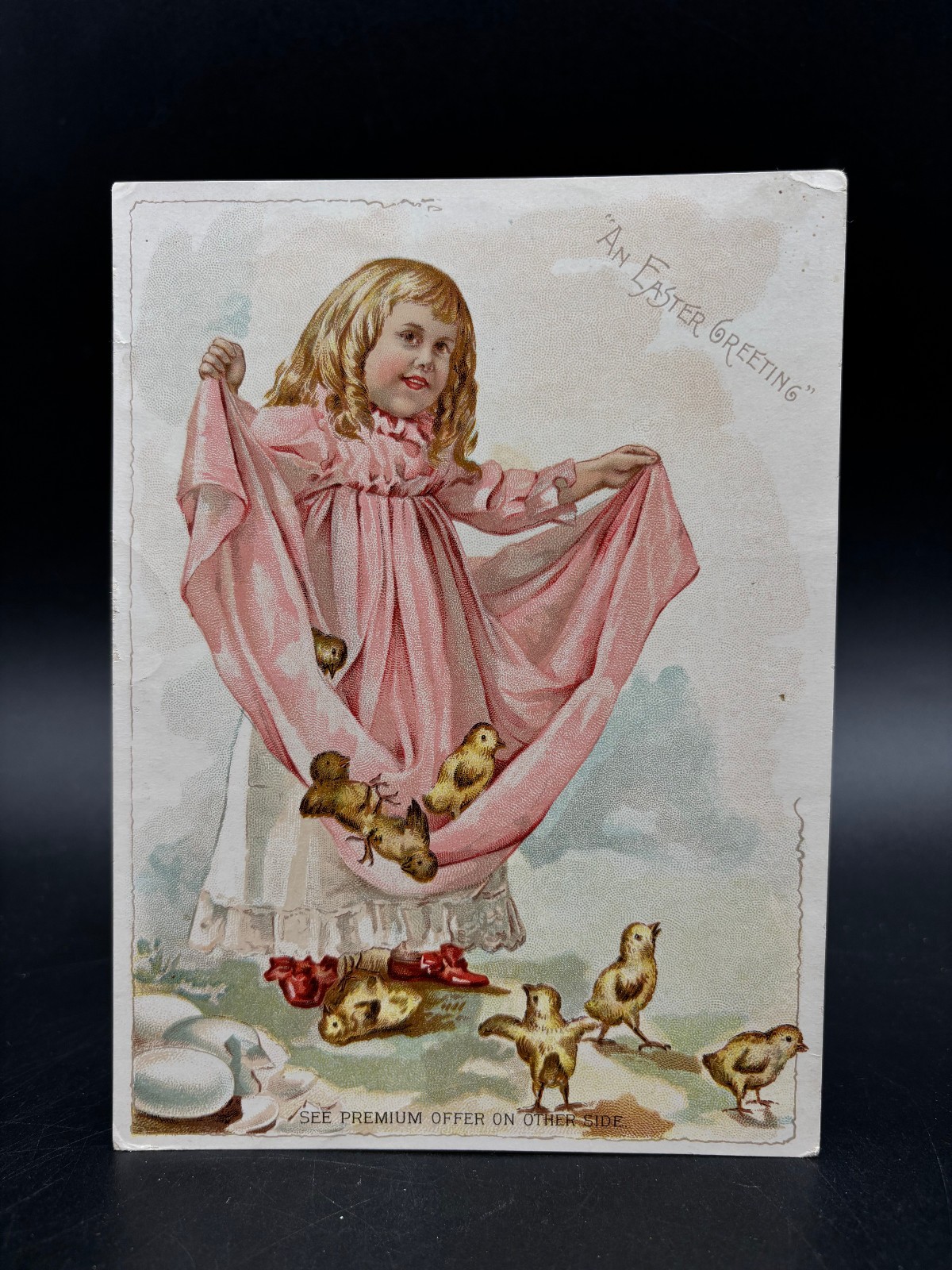 Woolson Spice Easter 1894 #8 Blonde Girl Eggs Chicks Ruby Shoes, Lion Coffee