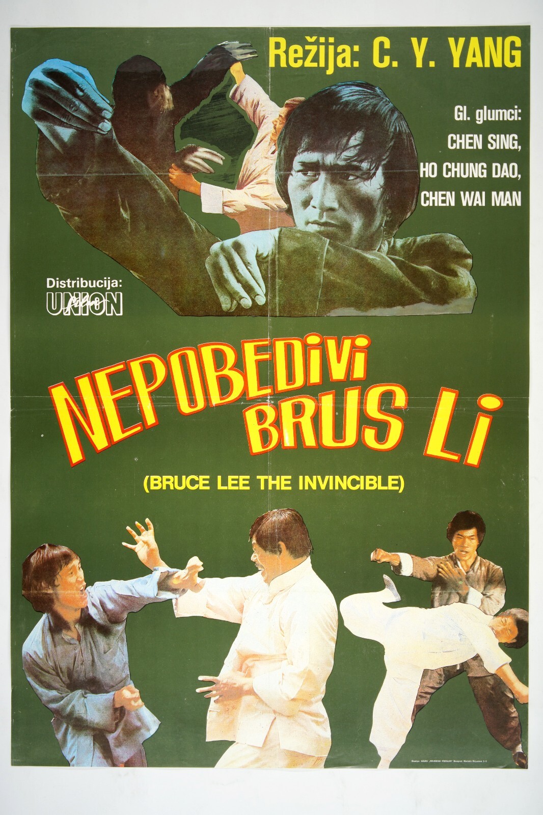 NAN YANG TANG REN JIE / BRUCE LI THE INVINCIBLE Original exYU movie poster 1978