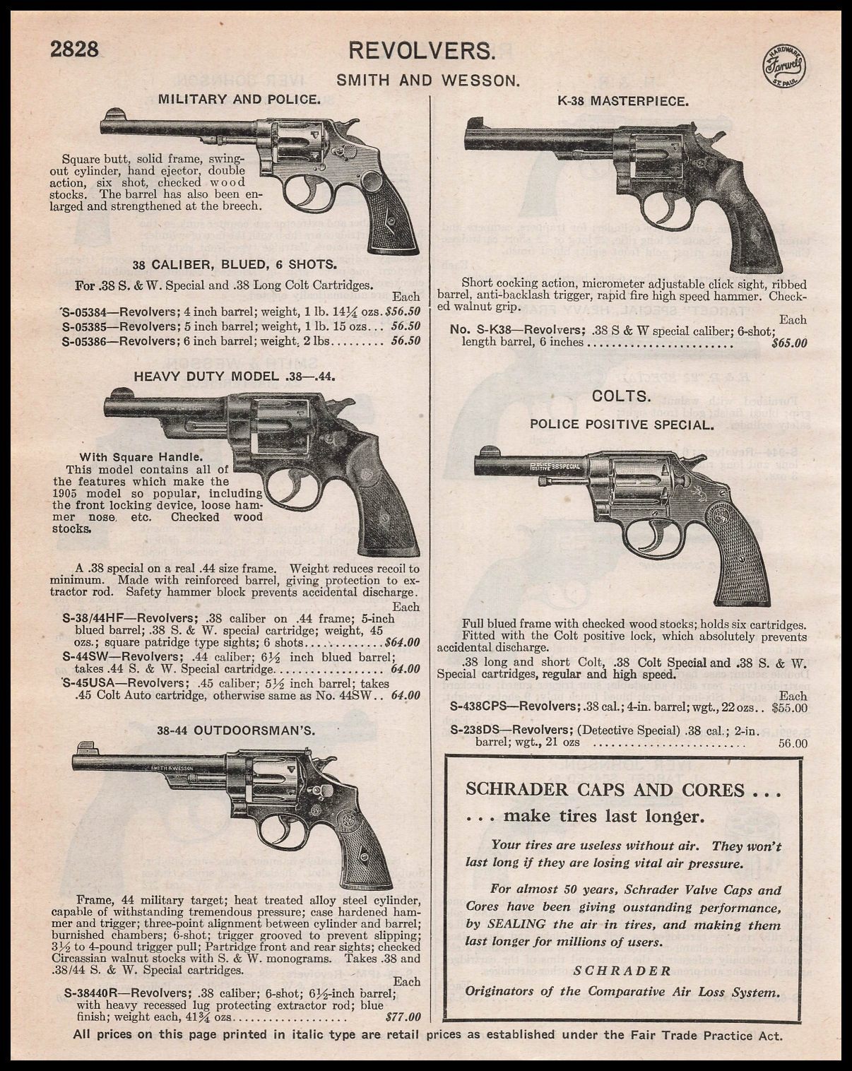 1948 Smith & Wesson Military And Police Revolvers Colt Positive Special Print Ad