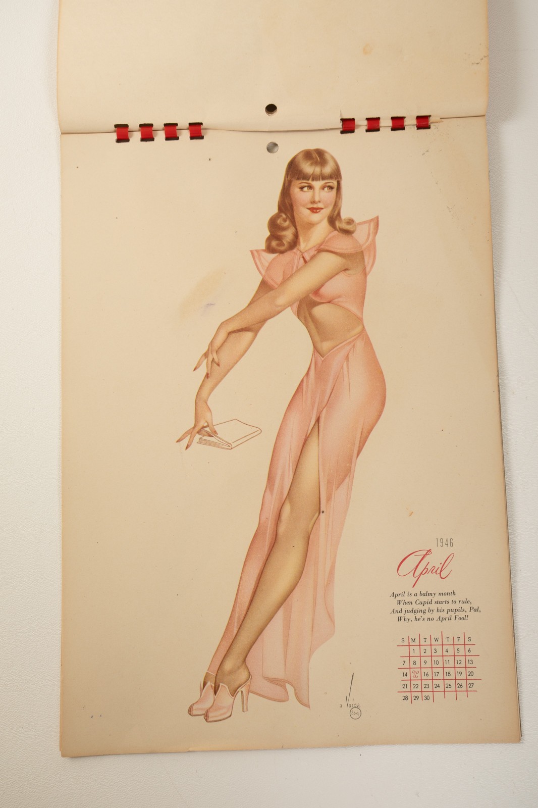 Vintage Varga Esquire 1946 Calendar (MC1/JSF6) 12 Pinups Alberto 8.5×12″