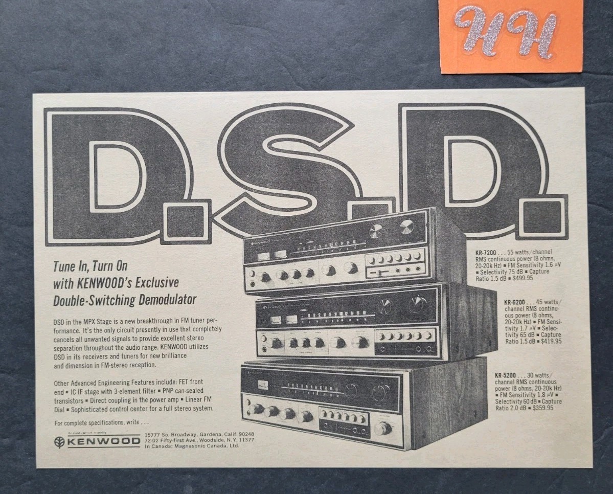 Kenwood KR Series Stereo Receivers Promo Print Advertisement Circa Mid 70’s
