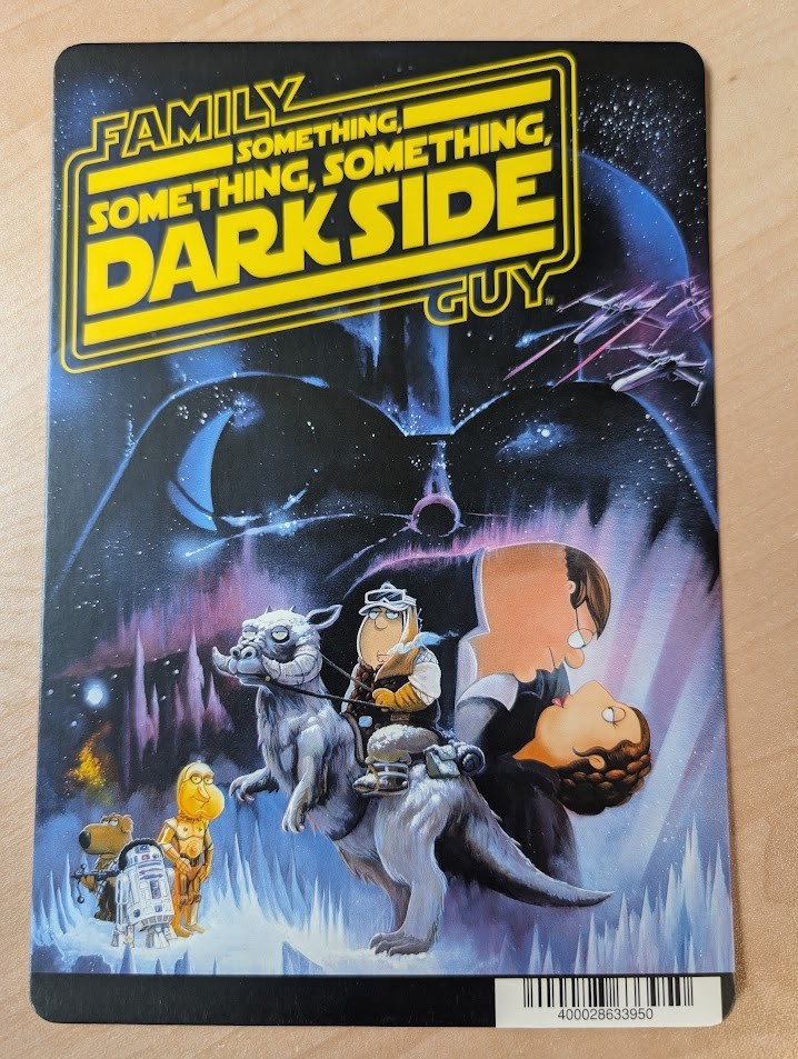 Family Guy Darkside BLOCKBUSTER DVD BACKER CARD ONLY 5.5″X8″