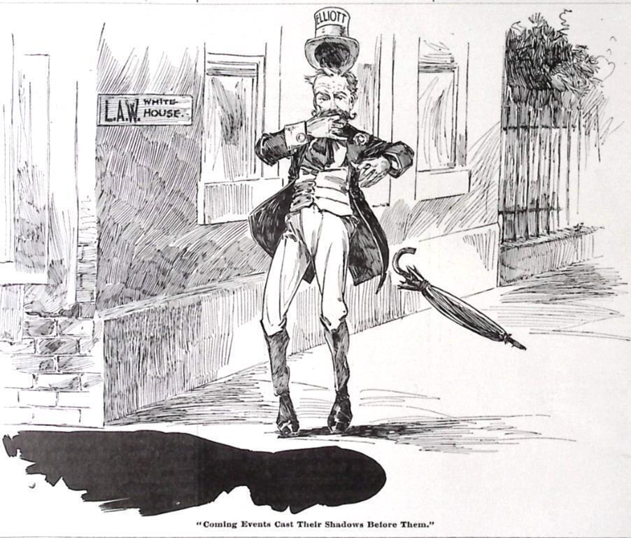 1896 Pope Mfg The Referee Illustration League of American Wheelmen White House