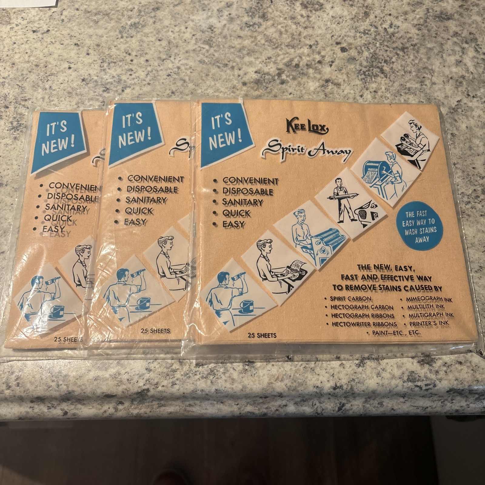 Vintage Kee Lox Spirit Away 25 Sheets Claim Easy Way To Wash Stains Away