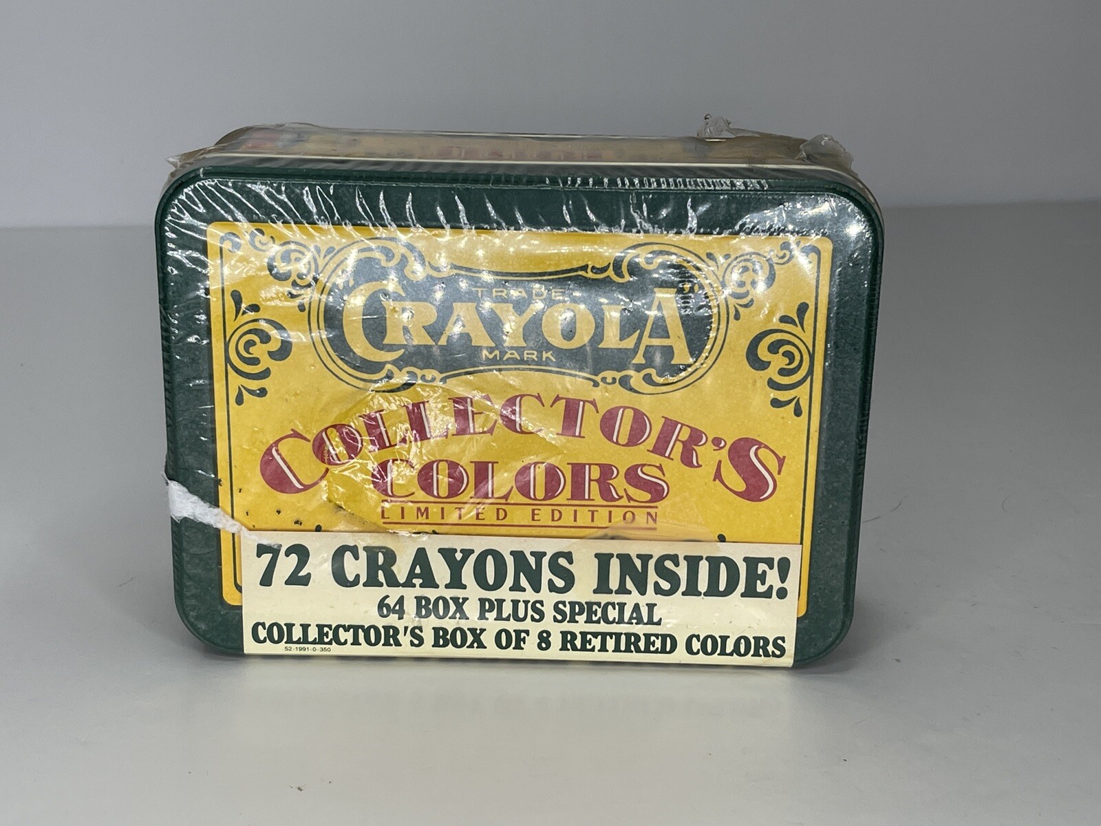 1990 Crayola Collector’s Colors Limited Edition Tin with 72 Crayons (8 Retired)
