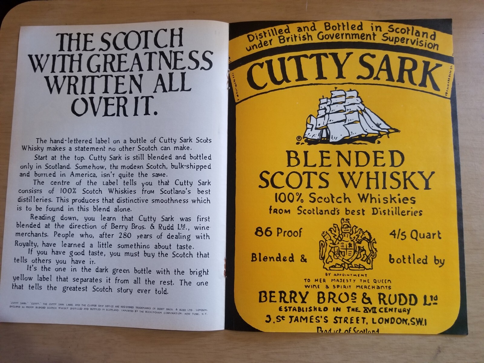 1977 Cutty Sark Scots Whisky & Allstate Home Insurance Vintage Print Ads