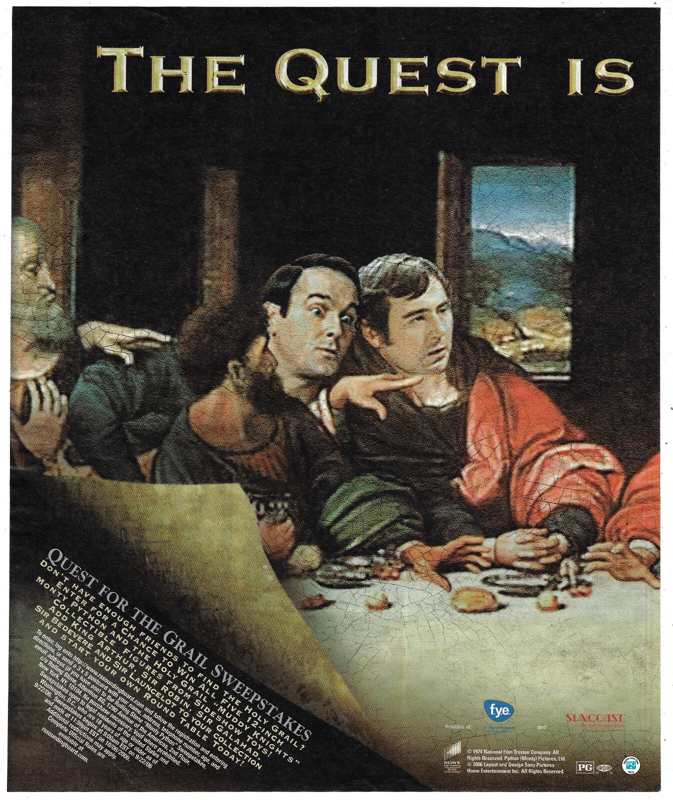 Monty Python Holy Grail Movie Print Ad Retro Y2K Pop Culture Decor Original 2006