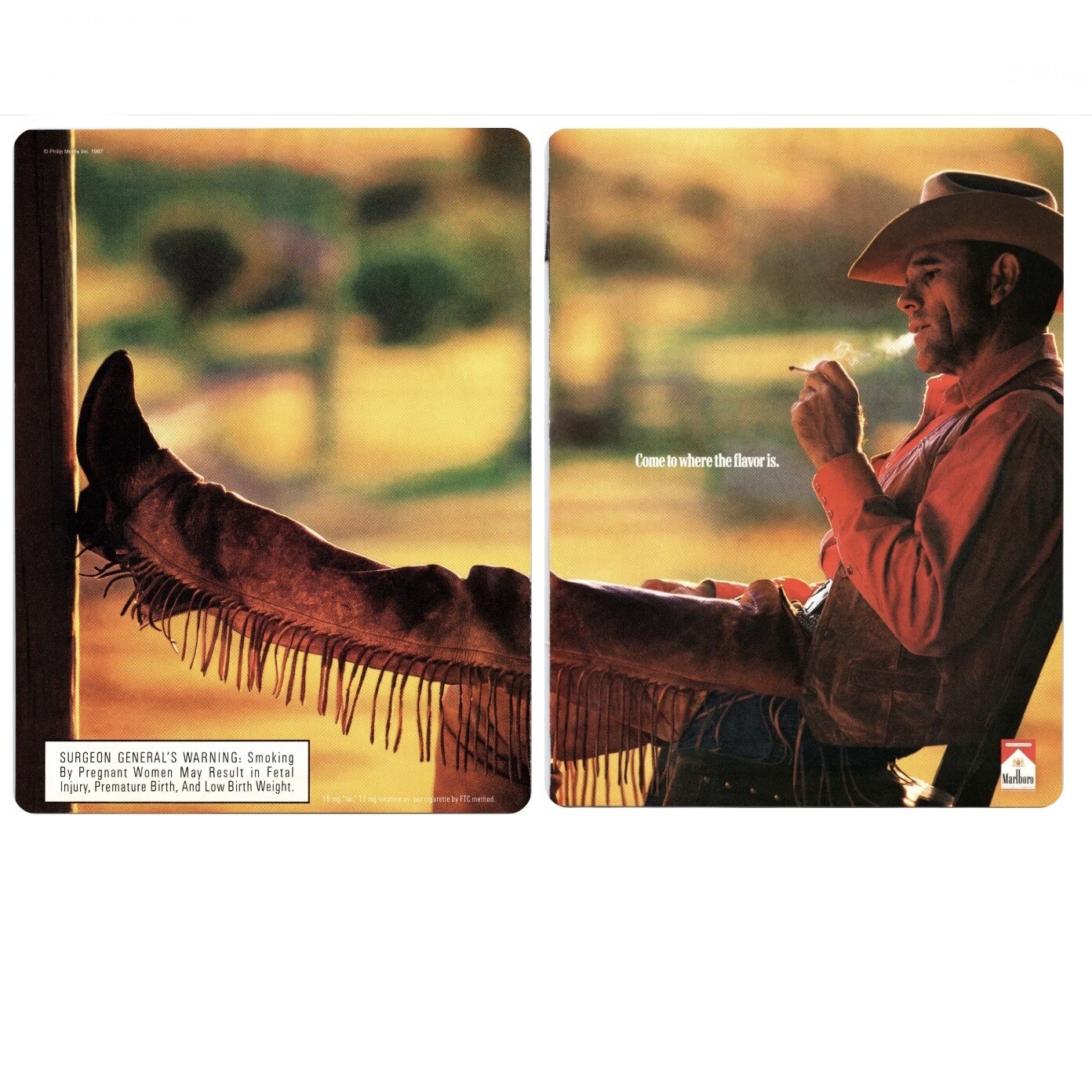 MARLBORO Reds Cigarettes Smoking 2 Page Ad ~ 1997 Magazine Advertising Print