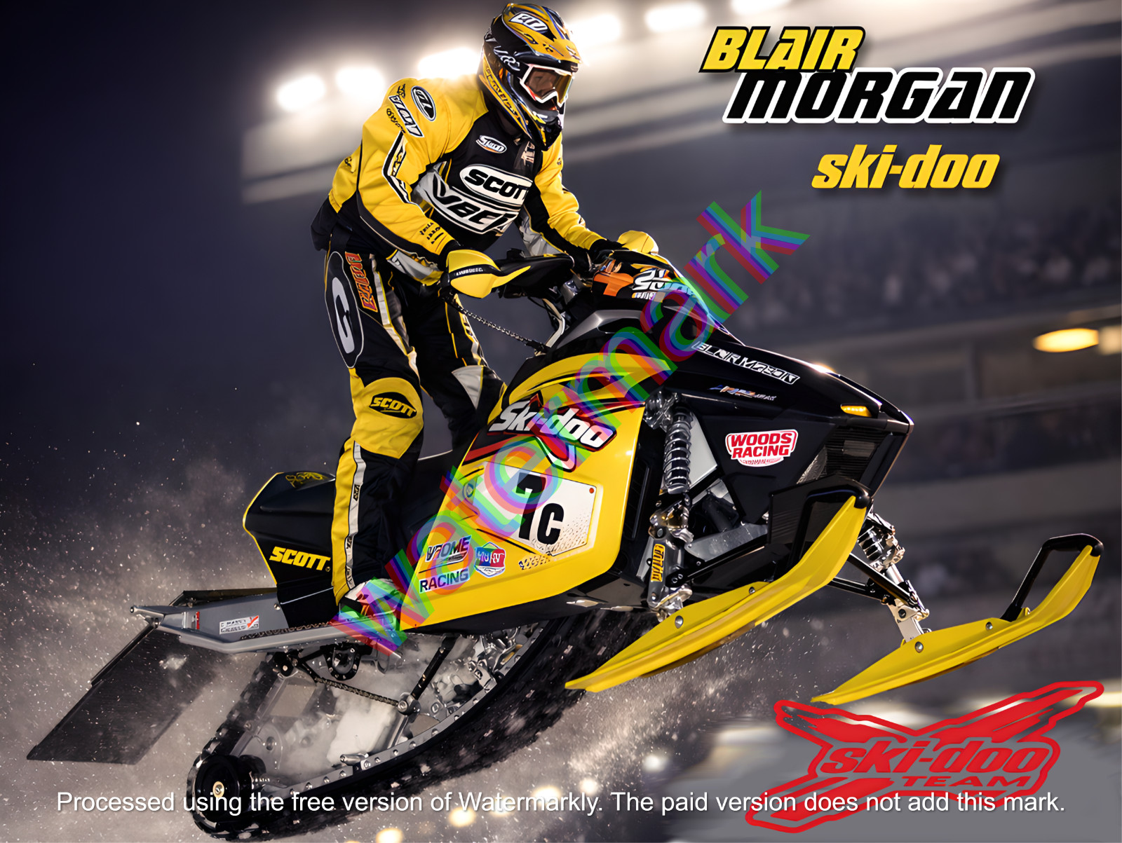Ski Doo Blair Morgan Metal Sign 9″ x 12″ or 12″ x 16″