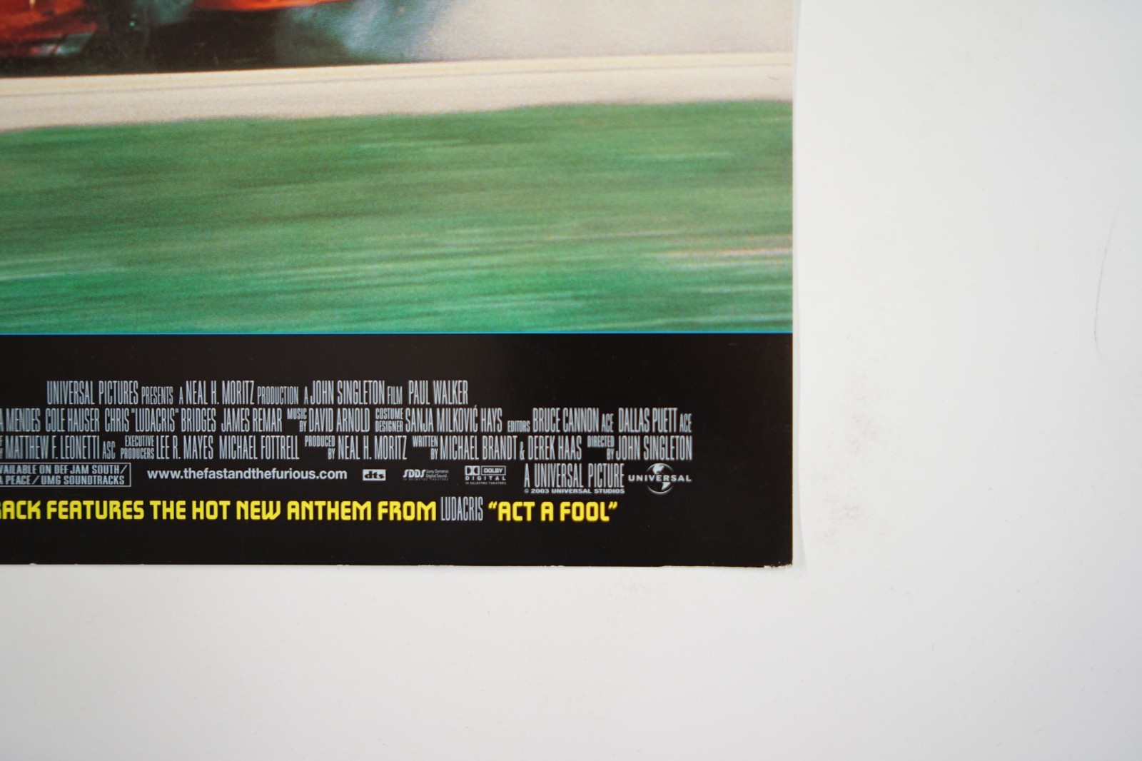 2 FAST AND 2 FURIOUS The Lot Set of 7 Orig. Movie Lobby Cards 2003 & PAUL WALKER