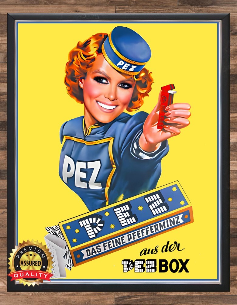Pez – Das Feine PFEFFERMINZ – Restored – 1960s – Metal Sign 11 x 14